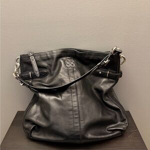 Coach Black Leather Shoulder Bag